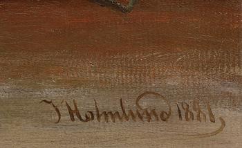 JOSEFINA HOLMLUND, olja på duk, signerad och daterad 1881.