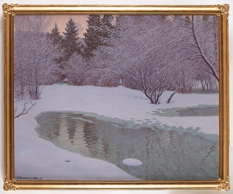 Gustaf Fjaestad, "Förvinter (Duved Jämtland)".