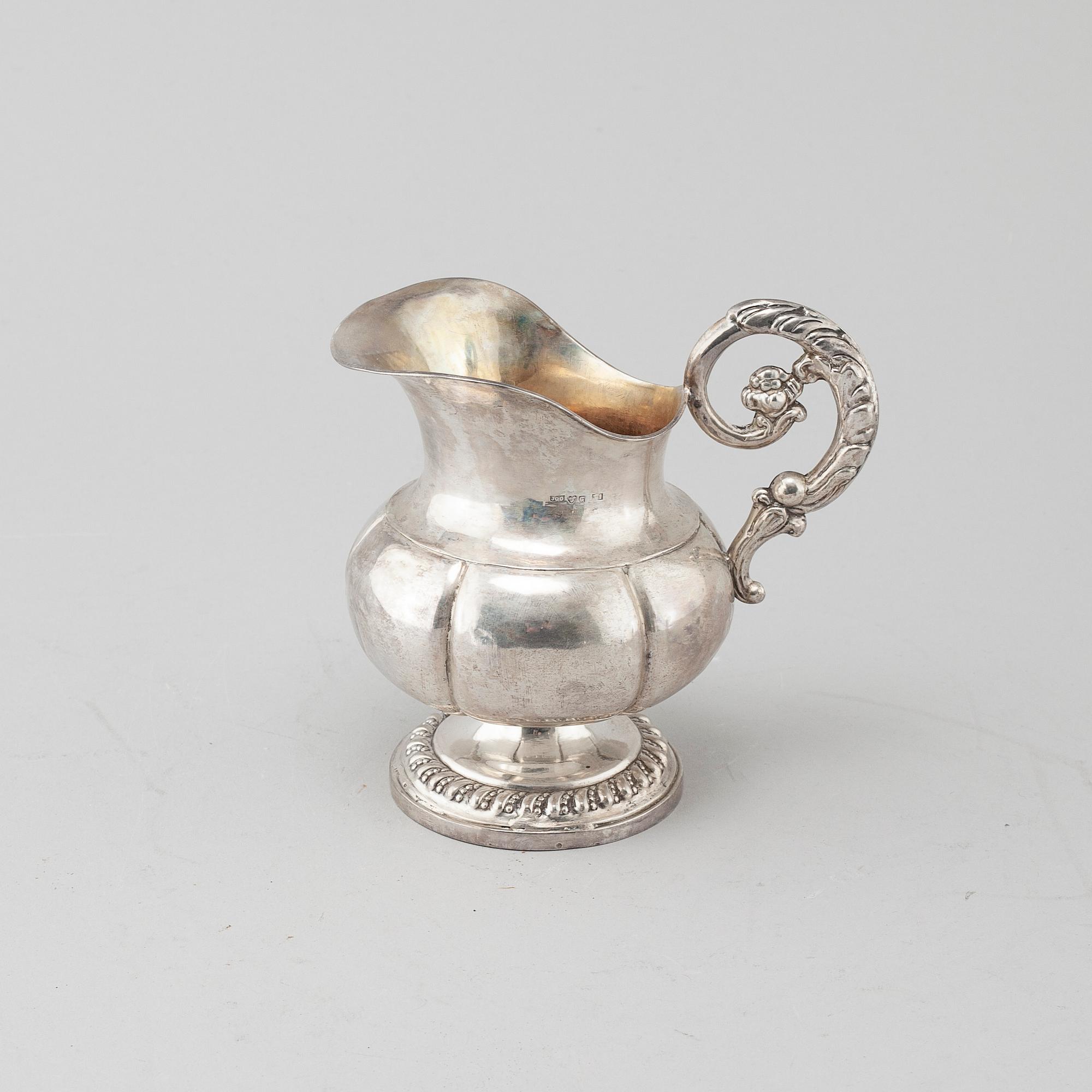 A silver creamer by Johan Olof Östlund, Gävle, in 1849.