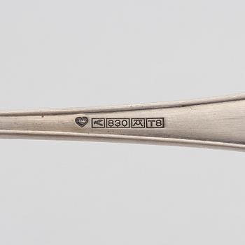 Skedar, 12 st, silver  "Suomi", Kultateollisuus Oy, Åbo 1987-1996.