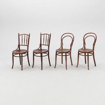 Stolar 4 st Thonet och Mundus, 1900-talets första hälft.