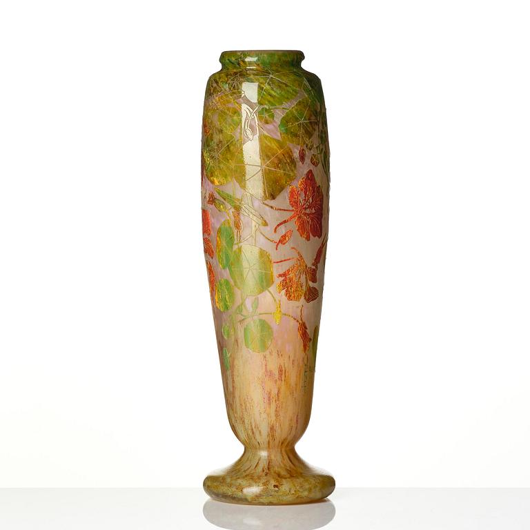 Daum Frères, an Art Nouveau cameo glass vase, Nancy, France.