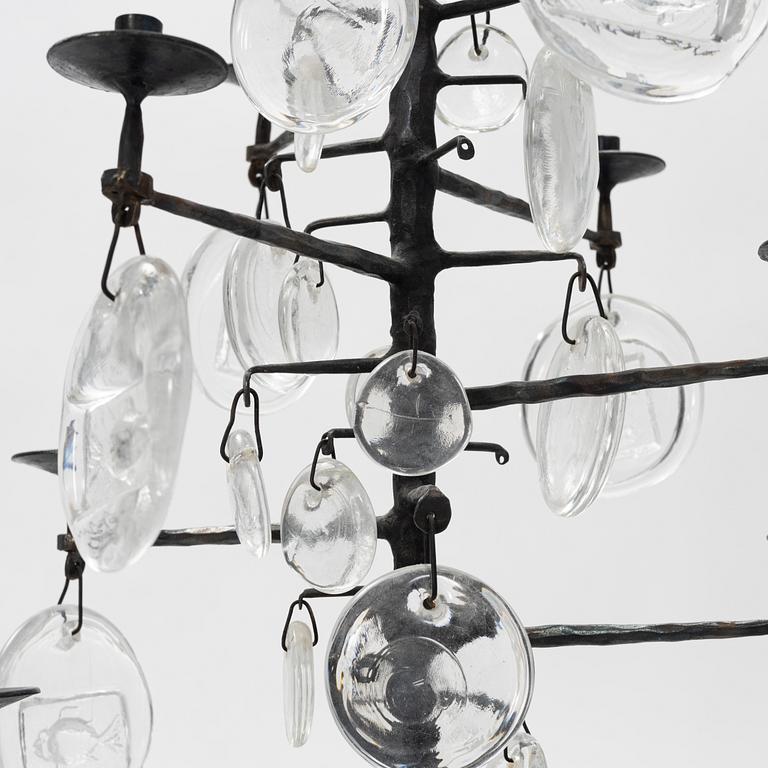 Erik Höglund, a 16 light chandelier for Boda Smide, Sweden.