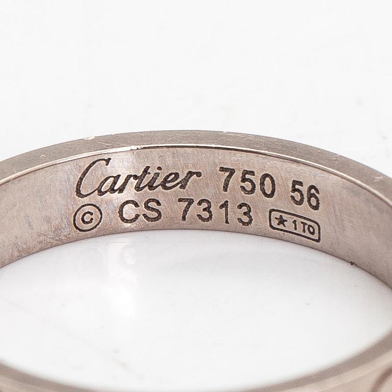 Cartier, an 18K white gold 'Love' ring.