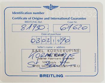 BREITLING, Chronomat,chronograph, wristwatch, 39 mm.