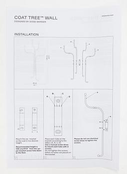 Klädhängare, "Coat Tree Wall",Sidse Werner, Fritz Hansen, Danmark.