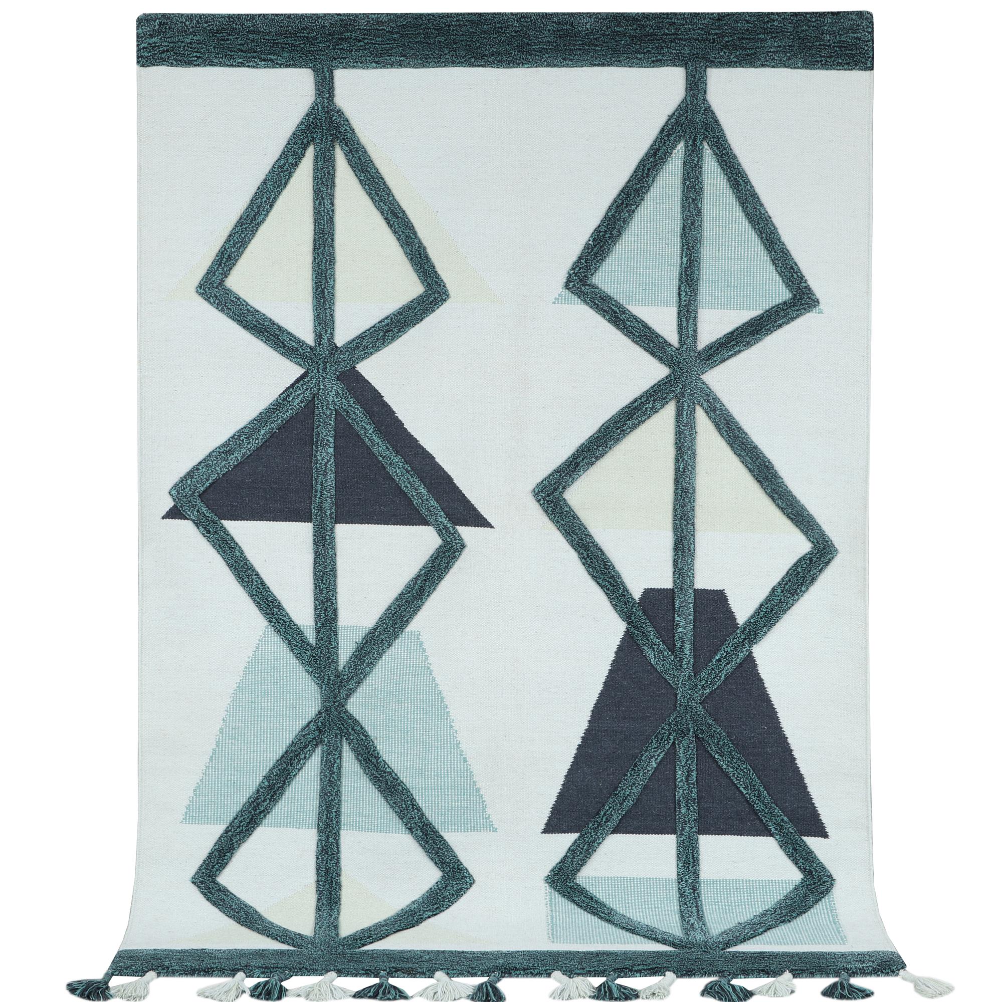 A Kilim with modern design, c. 226 x 162 cm.