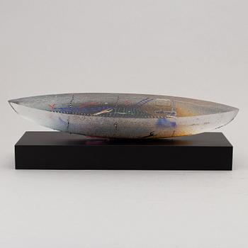 Bertil Vallien, a signed glass sculpture. Unique, Kosta Boda.