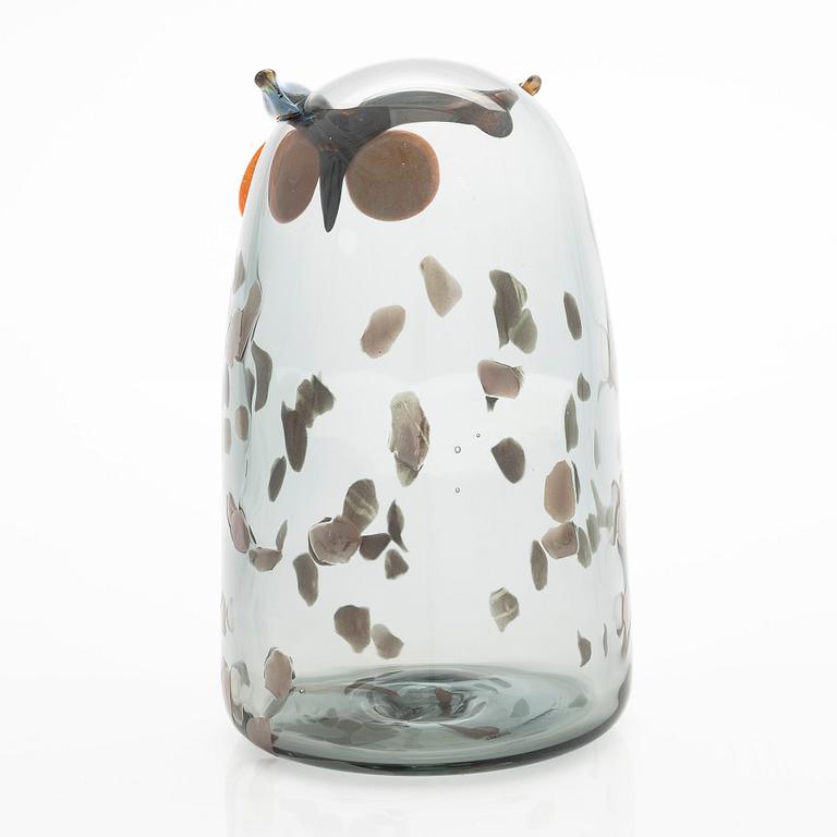 Oiva Toikka, glasfågel, "Long-eared owl", signerad O. Toikka Iittala.