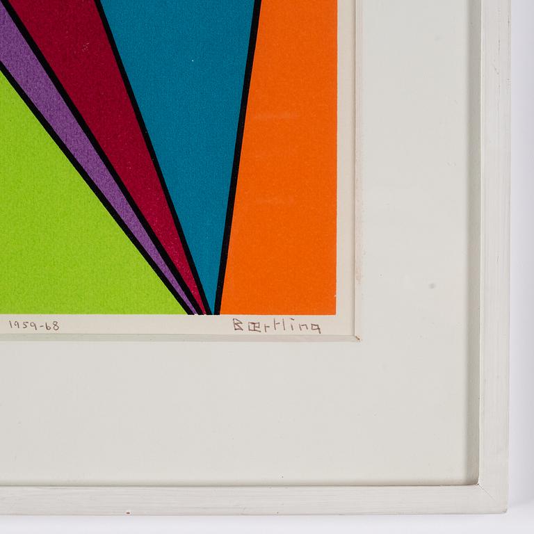 Olle Baertling, silkscreen in colours, 1959-68, signed 62/300.