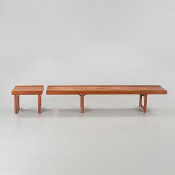 Two "Krobo" benches by TORBJØRN AFDAL for Bruksbo, Norwar from the second half of the 20th century.