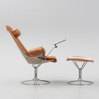 Bruno Mathsson, a 'Jetson' leather easy chair with ottoman, Dux.