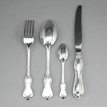 BESTICKSERVIS, 48 delar, "Olga", silver, GAB, Stockholm, bla 1979. Vikt ca 1183g.