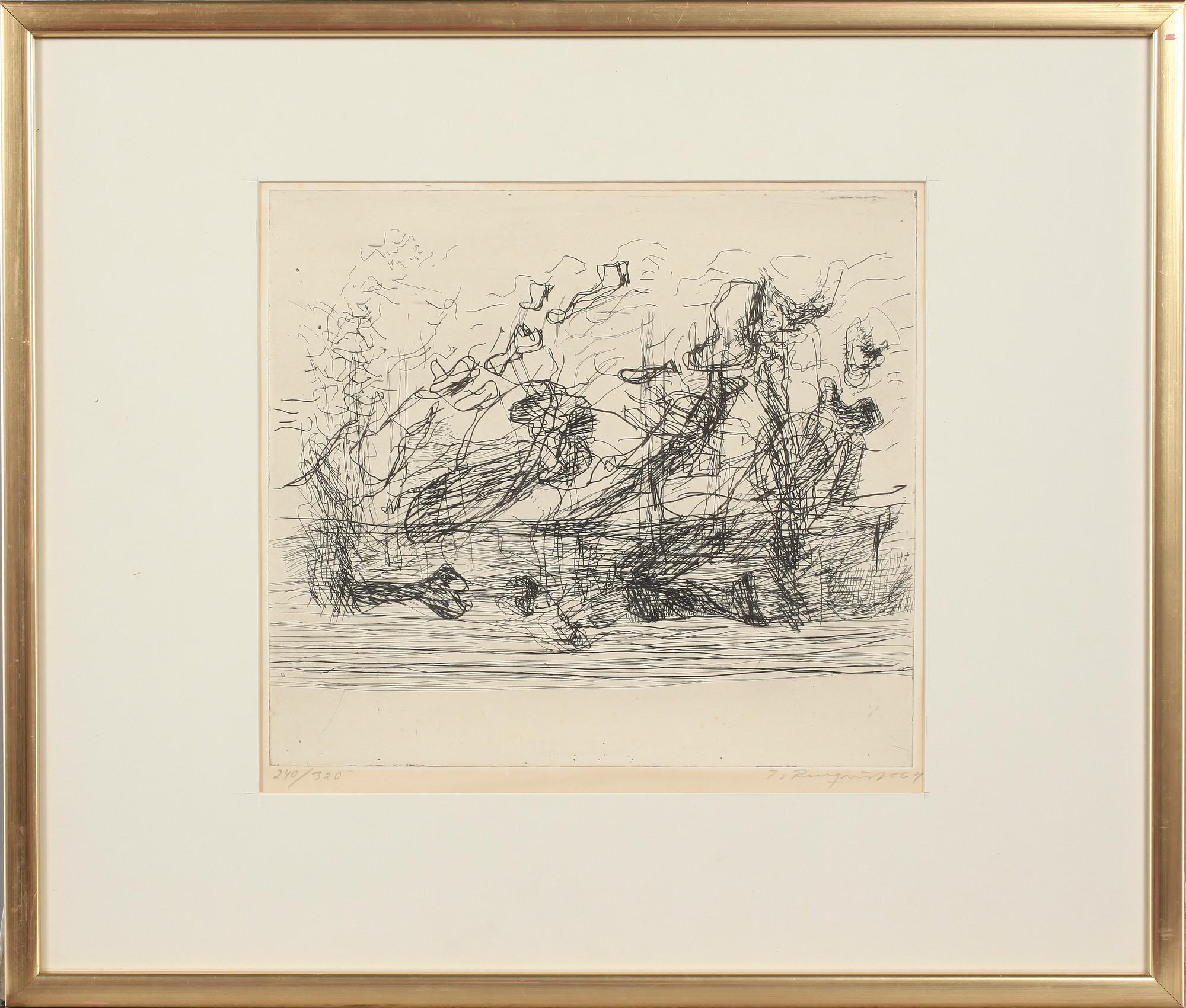 TORSTEN RENQVIST, linjeetsningar, 2 st, signerade och numrerade 145 respektive 240/320.