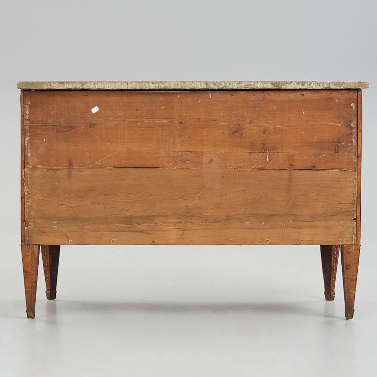 A Gustavian late 18th century commode by N P Stenström (master in Stockholm 1781-1790), not signed.
