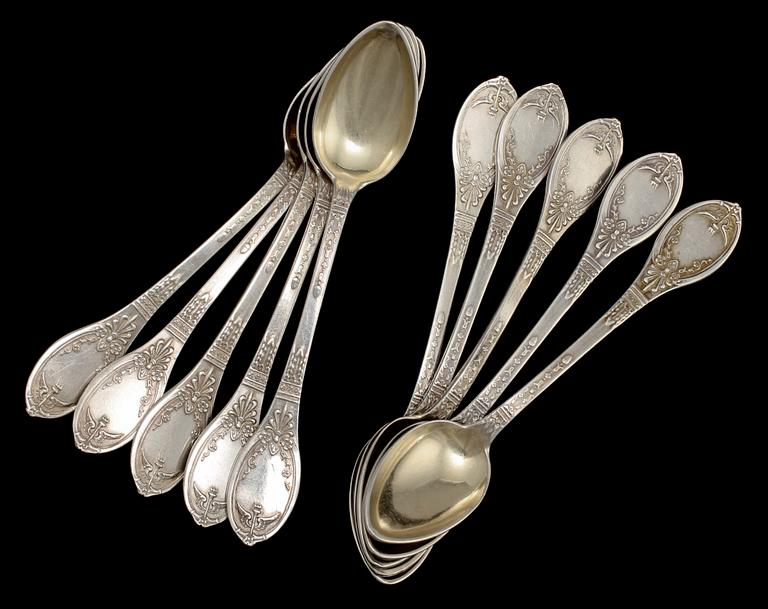 KAFFESKEDAR, 10 st, Postnikova-Loseva, mästarsämpel W.H, Ryssland, 1908-1917. Vikt 175 g.