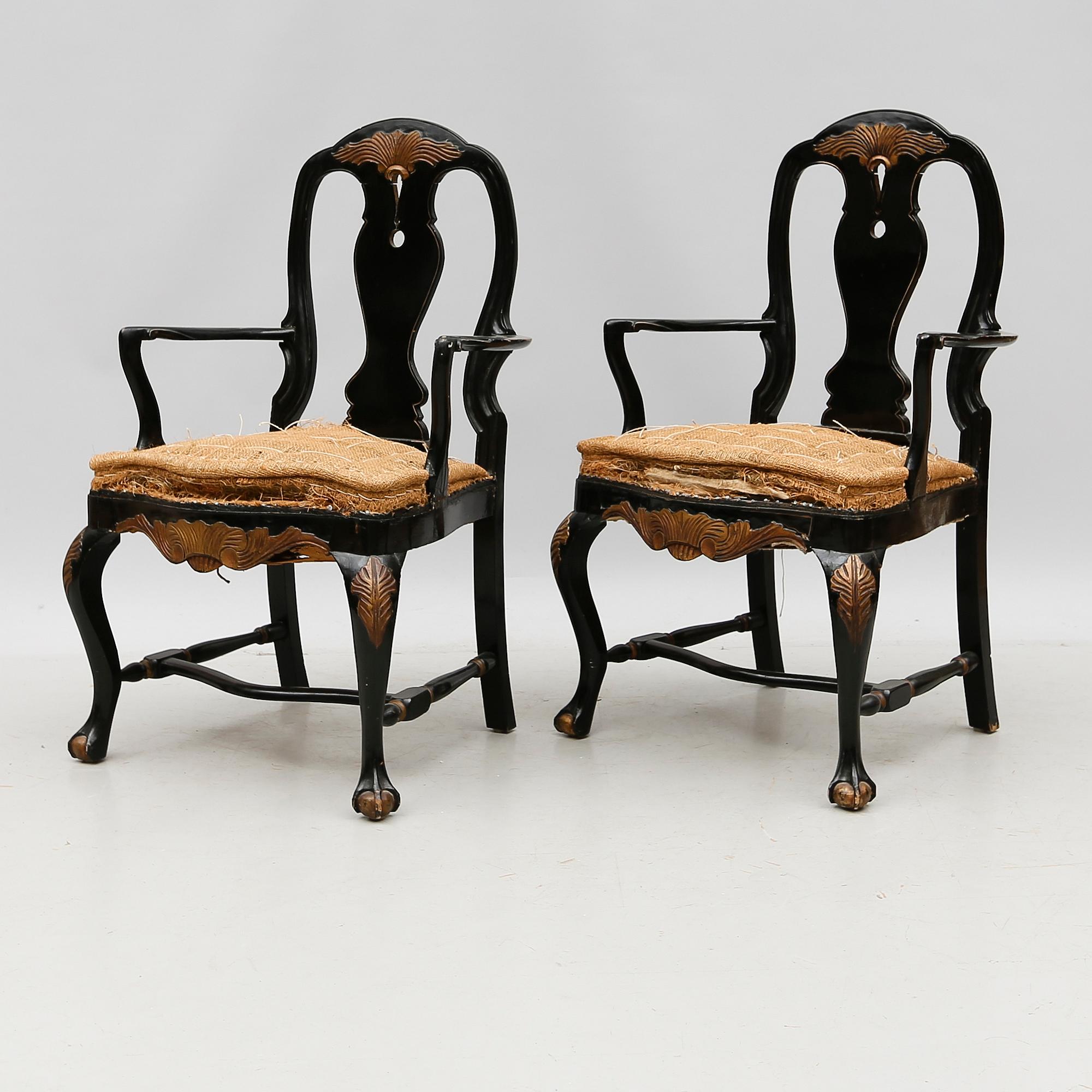 KARMSTOLAR, 1 par, omkring år 1900.