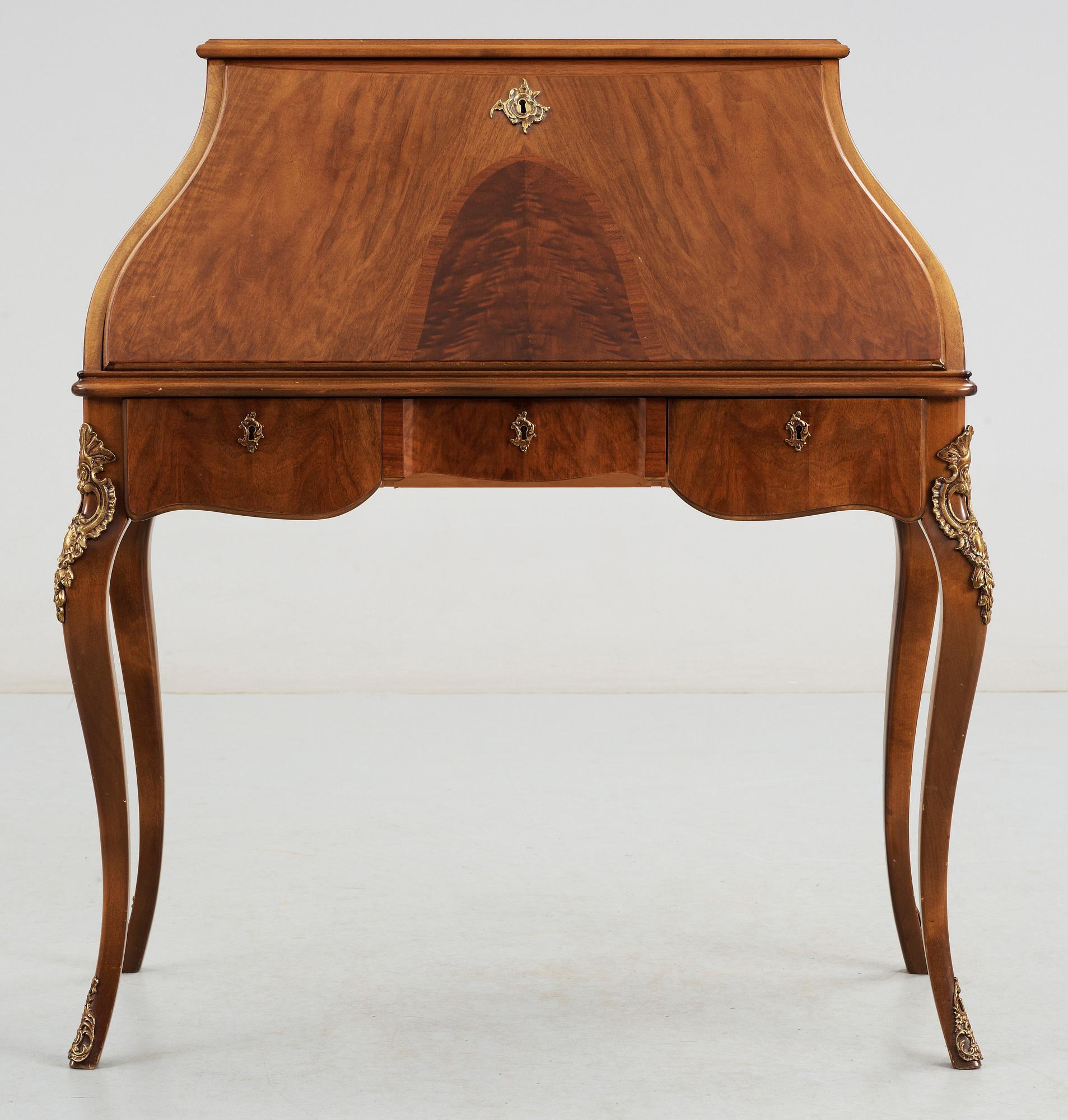 SEKRETÄR, rokoko-stil, 1900-talets mitt.