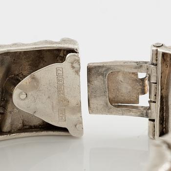 Matti J Hyvärinen, a sterling silver bracelet, Turku, Finland, 1972.