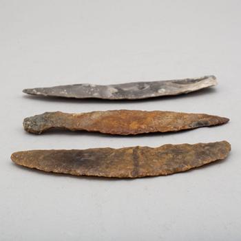 Three neolithic flint objects.
