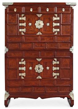 1824. A wooden Korean cabinet.