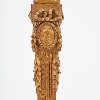 A Gustavian giltwood guéridon, Stockholm, late 18th century.