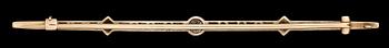 BROSCH, 14k guld samt platina med gammal- och rosenslipade diamanter, mittsten ca0,25ct. Vikt 6g.