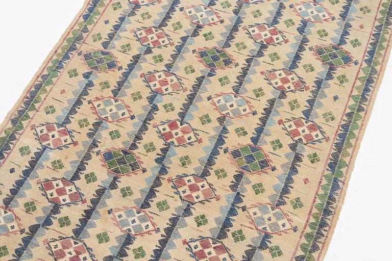 Märta Måås-Fjetterström, a textile, 'Törnet' flat weave, c. 187 x 88 cm, signed MMF.