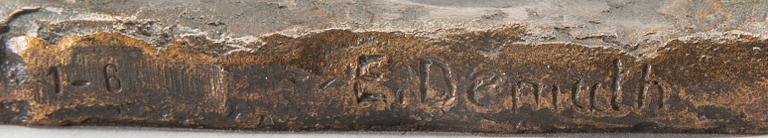 Erik Demuth, sculpture  bronze signed.