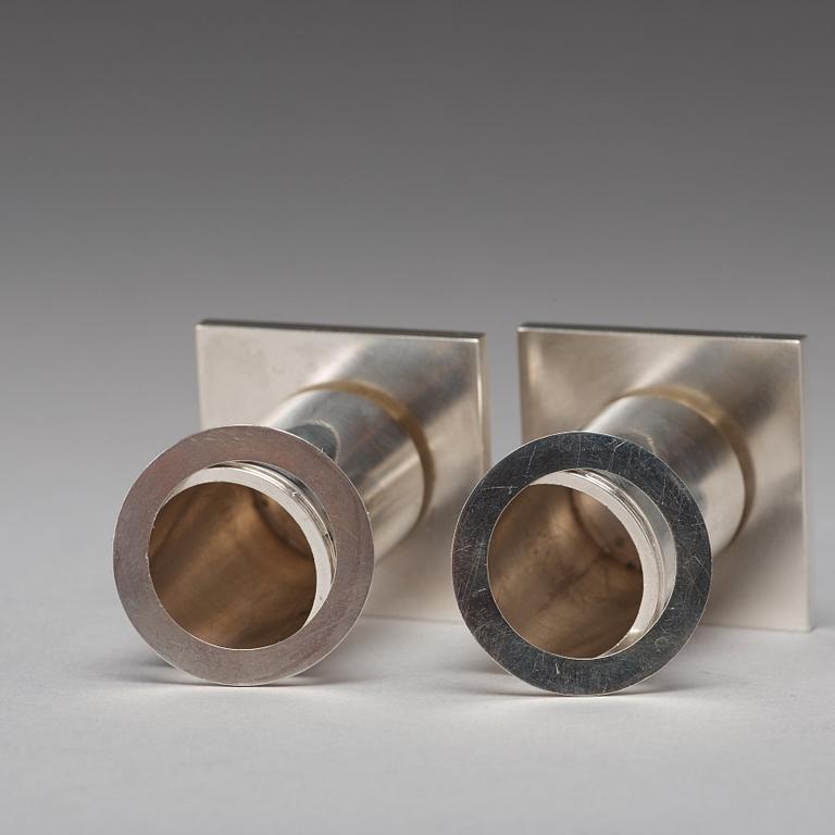 Wiwen Nilsson, a pair of candlesticks, Lund 1943, sterling.