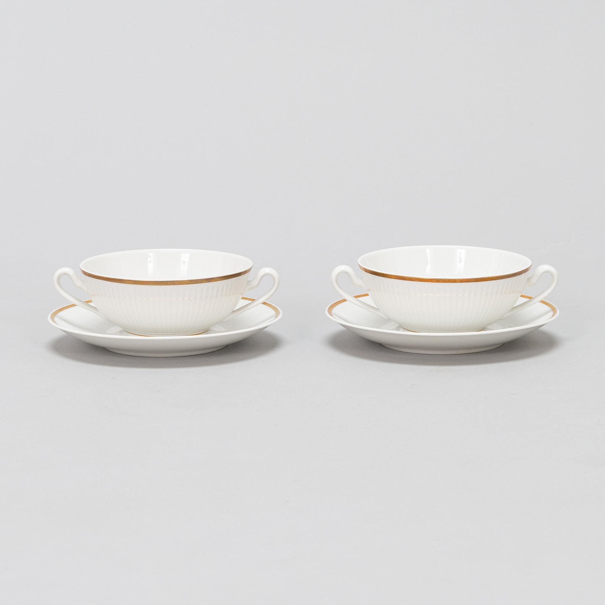 Royal Copenhagen, liemimaljoja, 12 kpl, "Tunna", posliini, Tanska 1957.