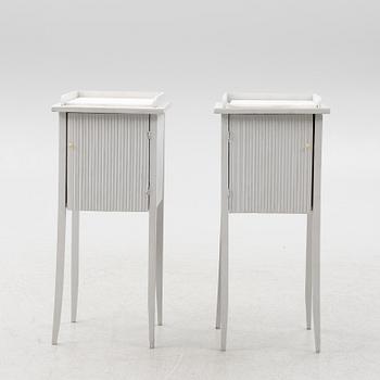 Pottskåp/Sängbord, ett par, 1900-tal.