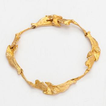 Björn Weckström, "Orchid psychedelic"A 14K gold bracelet . Lapponia 1969.