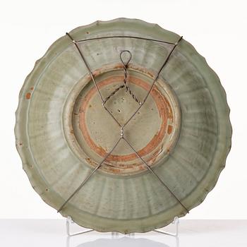 A celadon charger, Ming dynasty (1368-1644).