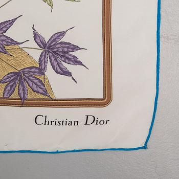 CHRISTIAN DIOR, a 'Renard et Fleurs' silk scarf.