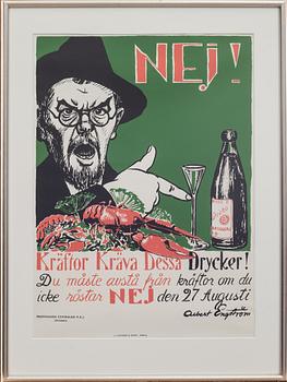 ALBERT ENGSTRÖM, affisch, efter, Propaganda Centralen N.E.J, Göteborg.