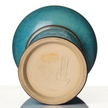 Stig Lindberg, a stoneware vase, Gustavsberg Studio, Sweden, 1963.