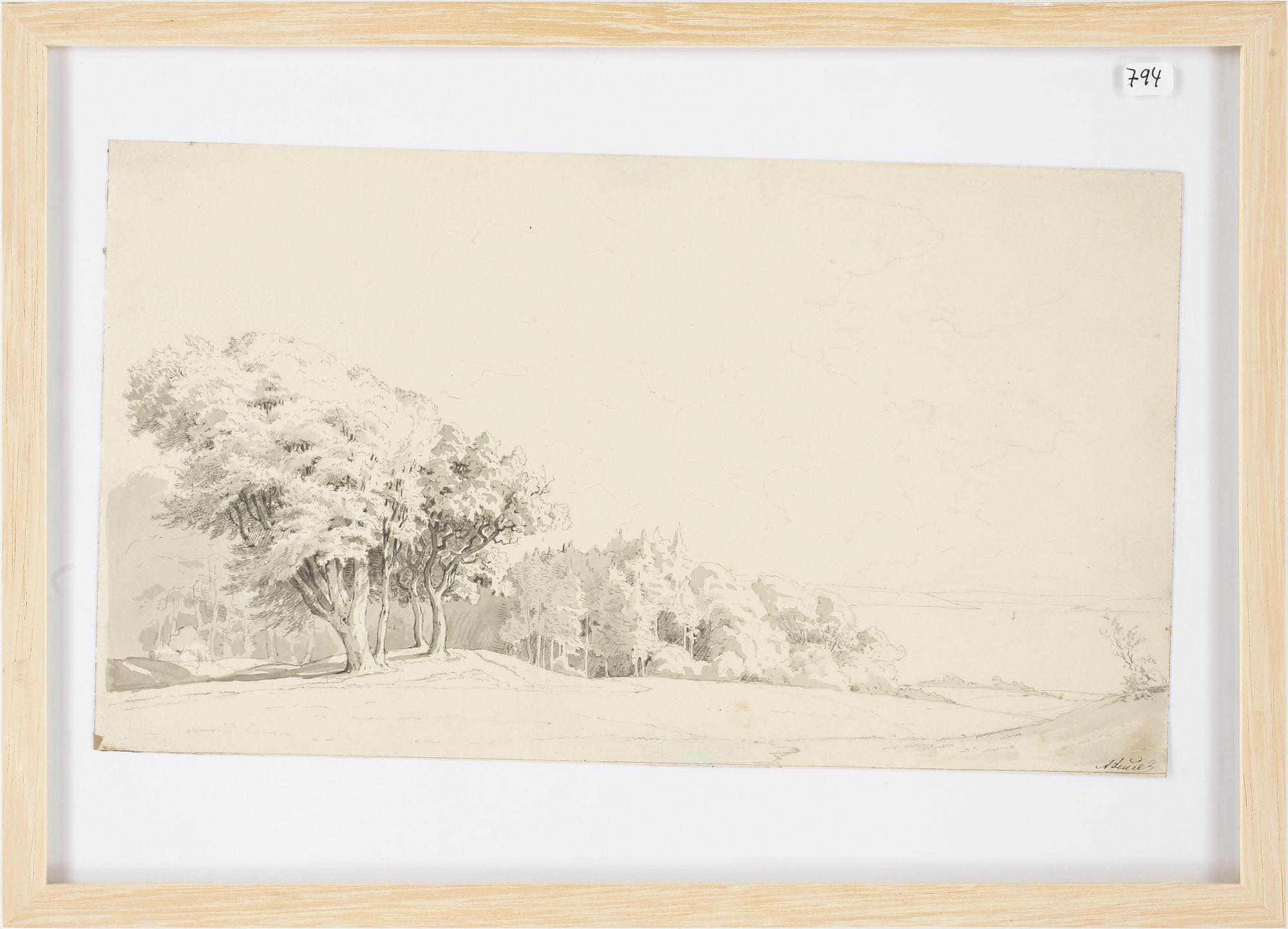 ANDREAS JUUEL, 2 st, blyerts på papper, varav en signerad.