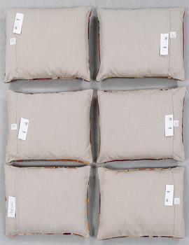 Six kelim pillows.