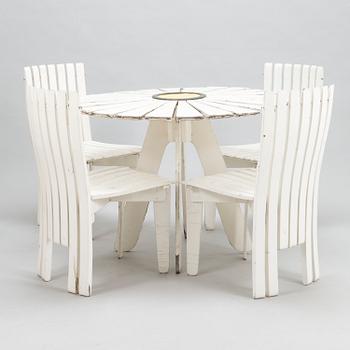 ALVAR AALTO, Puutarhakalusto, 5 osaa, "Aurinko-sarja", Artek 1960/1970-luku.