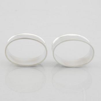 Twelve Sterling Silver Napkin Rings, Koch & Bergfeld, Germany, second half of the 20th Century.