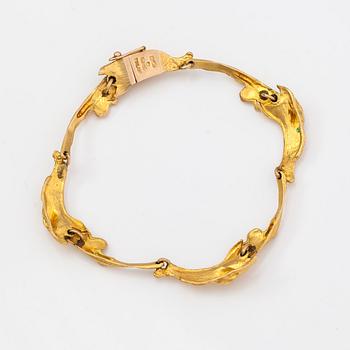 Björn Weckström, A 14K gold bracelet "Orchid Psychedelic". Lapponia 1969.