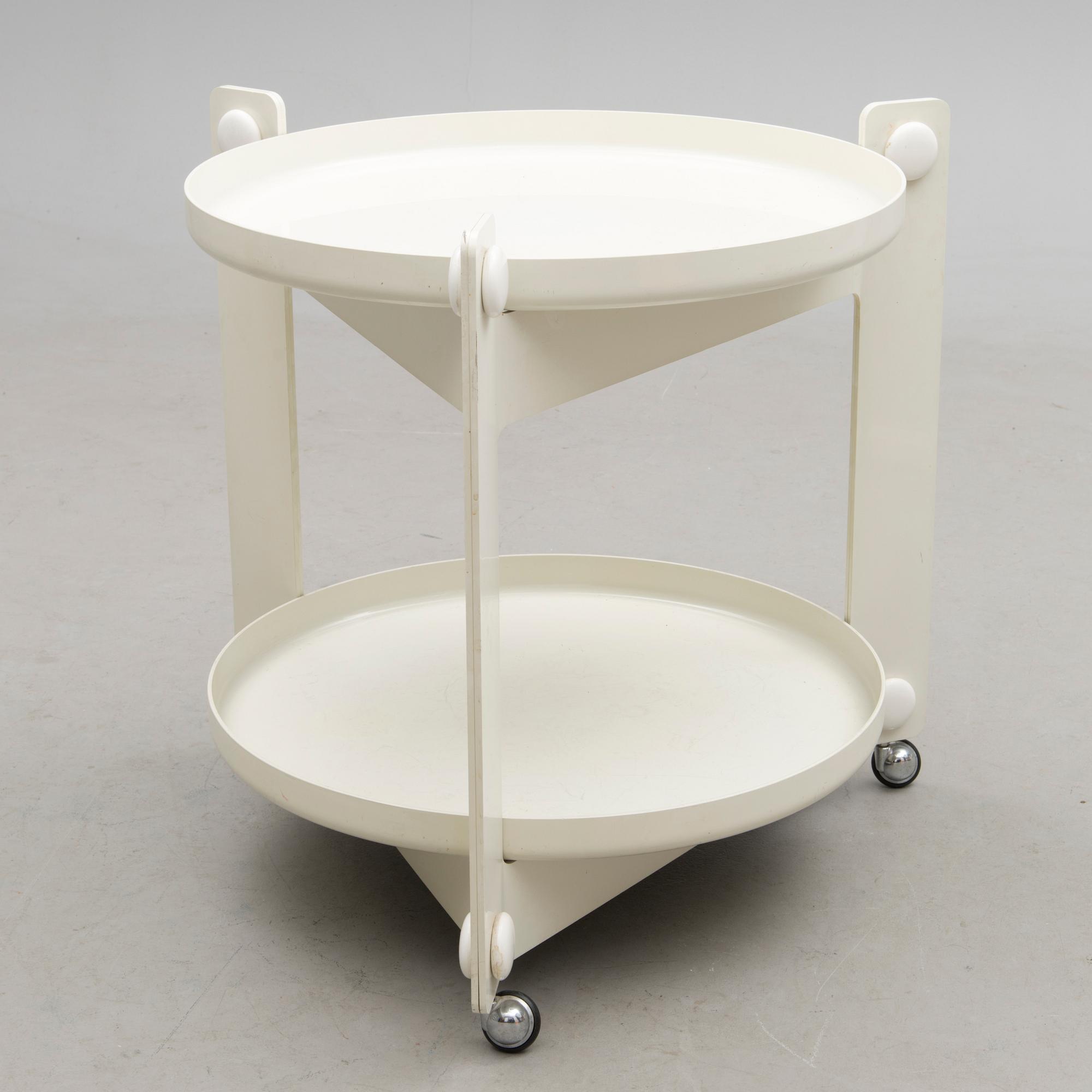 BRICKBORD PÅ HJUL, Luigi Massoni för Guzzini, Italien 1970-tal.