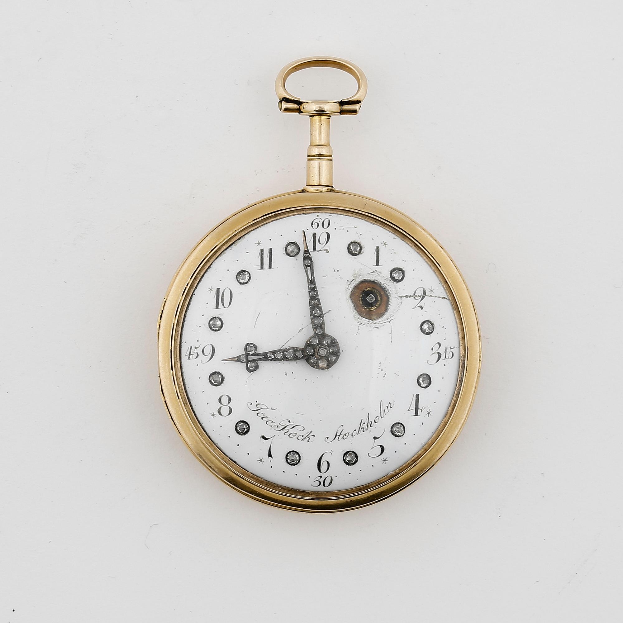 HERRFICKUR, guld 18K, Jacob Kock, Stockholm. Verket numrerat 1791. Tot ca 79 gram.