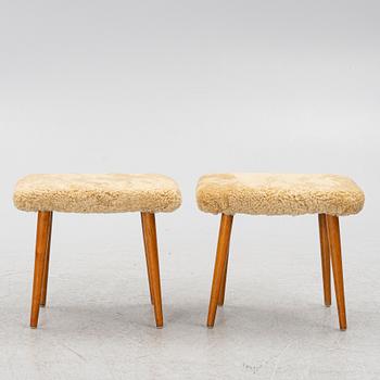 Stools, a pair, second half of the 20th century.