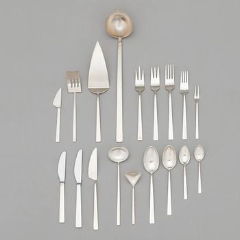 Bertel Gardberg, a 157-piece set of "Birgitta" sterling silver cutlery,  Kultateollisuus, Turku, Finland 1991-2001.