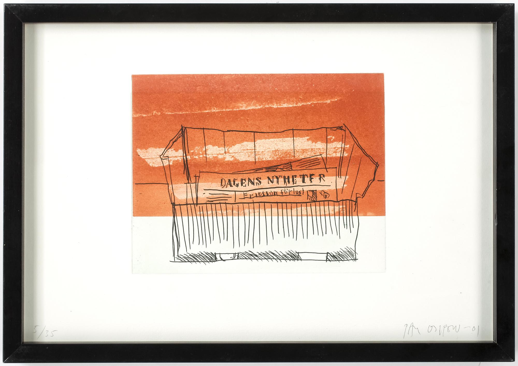 PAUL OSIPOW, etsning, signerad och daterad -01.