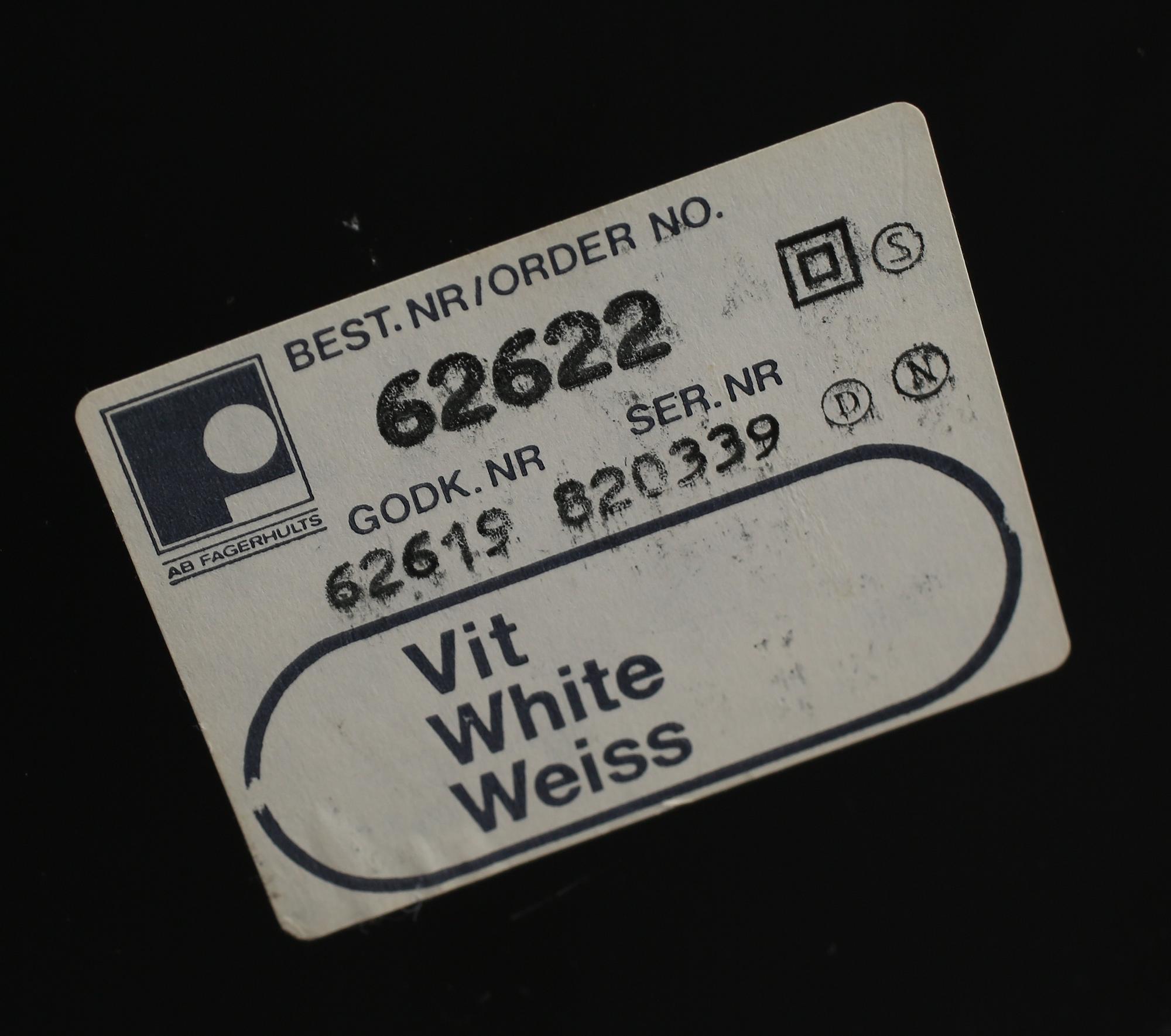 BORDSLAMPA, Fagerhult, 1900-talets andra hälft.