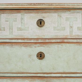 A 19th century chest of drawers.