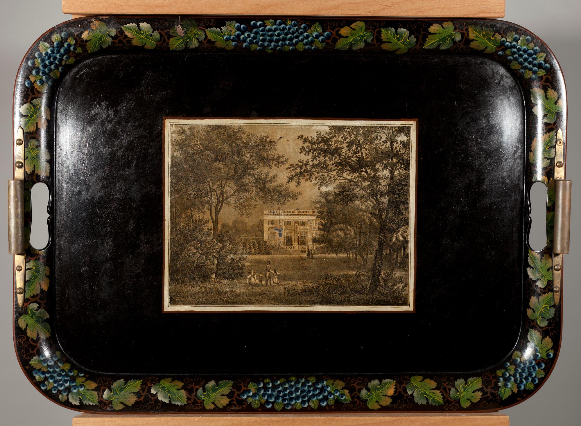 BRICKA, papier maché, 1800-talets mitt.
